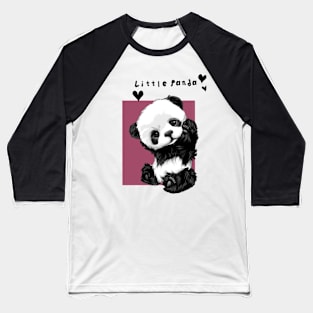 Little cute panda Baseball T-Shirt